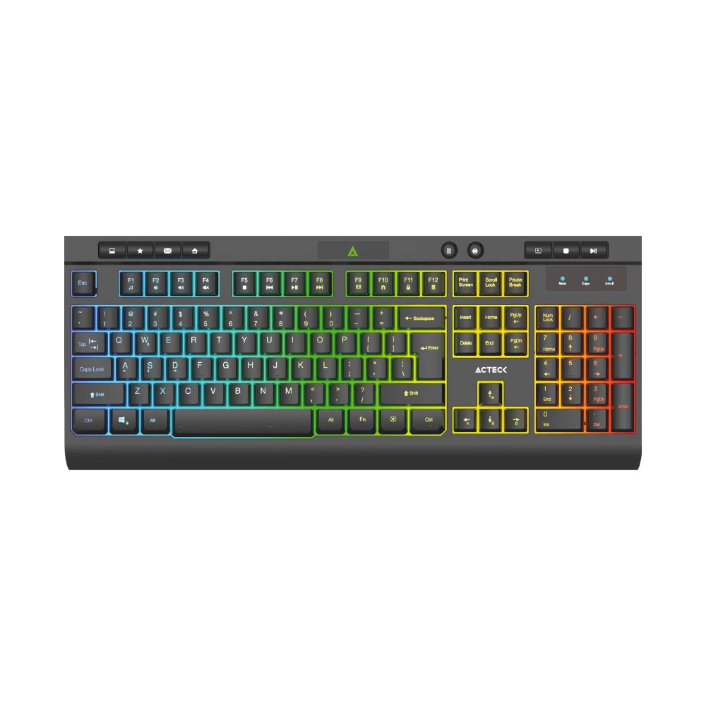 Teclado Gamer Acteck Aurean Pro TA477G Alámbrico USB Negro Just