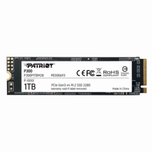 UNIDAD SSD M.2 PATRIOT 1TB P300P1TBM28 P300 / PCIe 3.0 / NVME / 2280 / P300P1TBM28