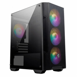 GABINETE MSI MAG FORGE M100A NEGRO / VENTILADOR AUTO RGB / FILTRO MAGENETICO / MICRO ATX / MAG FORGE M100A