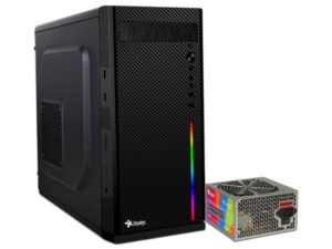 GABINETE STYLOS STGASC1B SECAI / MICRO ATX / 2*USB 1.0 / 1*USB 3.0 / RGB / FUENTE 550W / NEGRO / STGASC1B