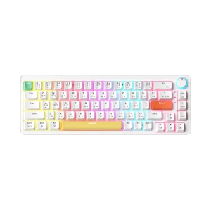 Teclado MECÁNICO AG68W / 67 TECLAS CON PERILLA / HOT-SWAPPABLE / KEYCAPS ABS / RETROILUMINACIÓN RAINBOW / GASKET STRUCTURE / N-KEY ROLLOVER / GAMING KEYBOARD