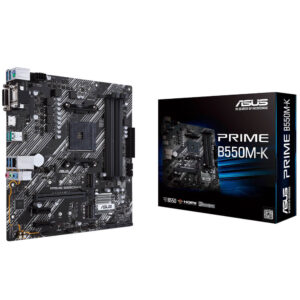 Tarjeta Madre ASUS PRIME B550M-K Socket AM4 / 4x DDR4 / HDMI / D-SUB / DVI / PCIe 4.0 / MICRO ATX / PRIME B550M-K