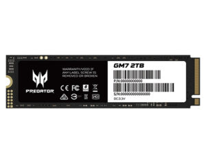 UNIDAD SSD M.2 PREDATOR 2TB BL.9BWWR.119 GM7 / 7200 MB/S / BL.9BWWR.119