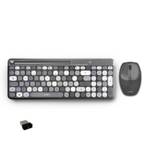 Kit Teclado y Mouse INALAMBRICO ACTECK AC-935180 CREATOR CHIC MK470 / RF USB / 1600 DPI / 110 TEC / NEGRO / AC-935180