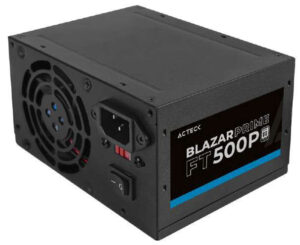 FUENTE DE PODER ACTECK AC-938143 FT500P / 500W / 24 PINES / 2 SATA / 2 MOLEX / VENT 80MM / NEGRO / AC-938143