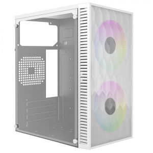 GABINETE ACTECK AC-939515 FUJI GC470 / MICRO ATX / FUENTE 500W / 1*USB 3.0 / ACRILICO / MALLA METAL / BLANCO / AC-939515