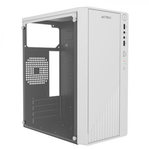 GABINETE ACTECK AC-939522 KIOTO GC220 MICRO ATX / FUENTE 500W / 2*USB 2.0 / PANEL ACRILICO / BLANCO / AC-939522