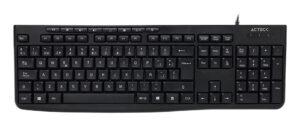 Teclado ALAMBRICO ACTECK AC-940146 INSPIRE PRIME TA222 / MEMBRANA / MULTIMEDIA / NEGRO / AC-940146