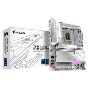 Tarjeta Madre GIGABYTE Z890 A ELITE WF7 ICE Socket 1851 / 4x DDR5 8800MHZ / DP / ATX / Wi-Fi 7/BT / Z890 A ELITE WF7 ICE