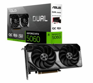 TARJETA DE VIDEO ASUS DUAL-RTX5060-O8G 8GB GDDR7 / 128BIT / PCI-E 5.0 / HDMI / 3*DP / DUAL FAN / DUAL-RTX5060-O8G