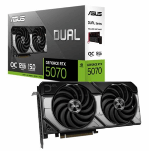 TARJETA DE VIDEO ASUS DUAL-RTX5070-O12G 192BIT / PCI-E 5.0 / HDMI / 3*DP / DUAL FAN / DUAL-RTX5070-O12G