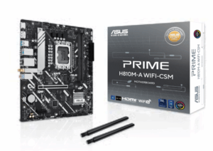 Tarjeta Madre ASUS PRIME H810M-A Wi-Fi-CSM Socket 1851 / 2x DDR5 / HDMI / DP / PCIe 4.0 / Wi-Fi 6 / MICRO ATX / PRIME H810M-A WIFI-CSM