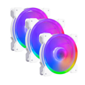 VENTILADORES P/GABINETE BALAM RUSH BR-937993 EOLOX BLAZE EX50KW / RGB / 120 MM / 3 FAN / BLANCO / BR-937993