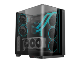 GABINETE BALAM RUSH BR-941556 TANK EXPERT CURVE 7800 / ATX / 1*USB 3.0 / CRISTAL TEMP / FAN 5*120MM / ARGB / NEGRO / BR-941556