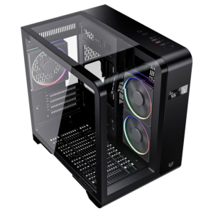 GABINETE BALAM RUSH BR-941617 TANK EXPERT CURVE 6400 / MICRO ATX / CRISTAL TEMP / 1 FAN / DISPLAY / NEGRO / BR-941617