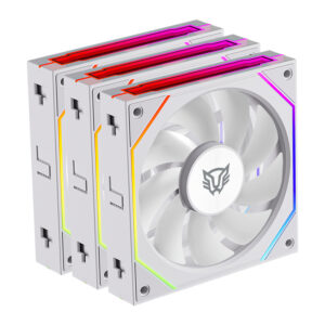 VENTILADORES P / GABINETE BALAM RUSH BR-942096 EOLOX LINK EXL95 / ARGB / 120MM / 3 FAN / 9 ASPAS / BLANCO / BR-942096