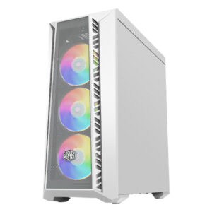GABINETE COOLER MASTER MB520-WGNN-S00 MASTERBOX MB520 / VIDRIO TEMP / ARGB / ATX / BLANCO / S/FUENTE / MB520-WGNN-S00