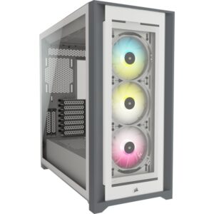 GABINETE CORSAIR CC-9011213-WW ICUE 5000X RGB BLANCO CRISTAL TEMPLADO MED-TORRE SIN FUENTE