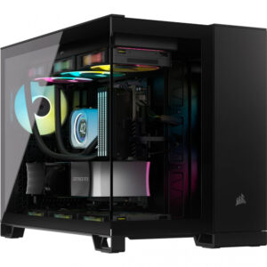 GABINETE CORSAIR CC-9011267-WW ICUE LINK 2500X RGB / NEGRO / CRISTAL TEMPLADO / MED-TORRE / SIN FUENTE / CC-9011267-WW