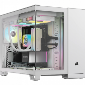 GABINETE CORSAIR CC-9011268-WW ICUE LINK 2500X RGB / BLANCO / CRISTAL TEMPLADO / MED-TORRE / SIN FUENTE / CC-9011268-WW