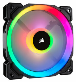 VENTILADOR GABINETE CORSAIR CO-9050071-WW LL120 RGB LUZ DUAL / 120MM / NEGRO / CO-9050071-WW