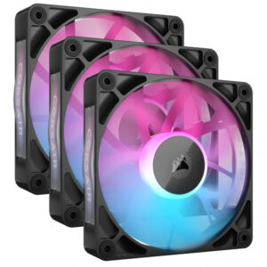 VENTILADOR P/GABINETE CORSAIR CO-9051018-WW ICUE LINK RX120 RGB / 3 FAN / 120MM / NEGRO / CO-9051018-WW