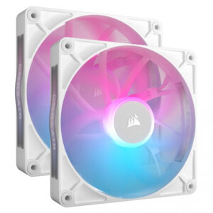 VENTILADOR P/GABINETE CORSAIR CO-9051024-WW ICUE LINK RX140 RGB / 2 FAN / 140MM / BLANCO / CO-9051024-WW