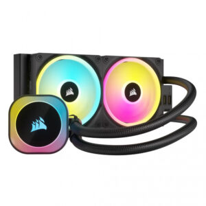 VENTILADOR P/CPU CORSAIR CW-9061001-WW ICUE LINK H100I RGB AIO / 240MM / 2 FAN / NEGRO / CW-9061001-WW