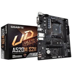 Tarjeta Madre GIGABYTE A520M S2H Socket AM4 / 2x DDR4 / M.2 / DVI-D / HDMI / VGA / MICRO ATX / RGB FUSION / A520M S2H