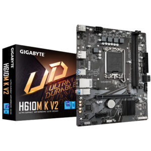 Tarjeta Madre GIGABYTE H610M K V2 Socket 1700 / 2x DDR5 5600MHZ / HDMI / DP / MICRO ATX / H610M K V2