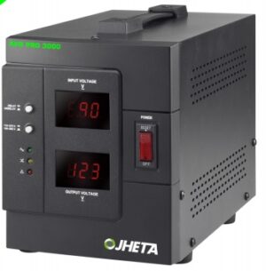 REGULADOR DE VOLTAJE JHETA 822302-00 AVR PRO3000VA / 1600W / LED / 4 CONTACTOS / 822302-00