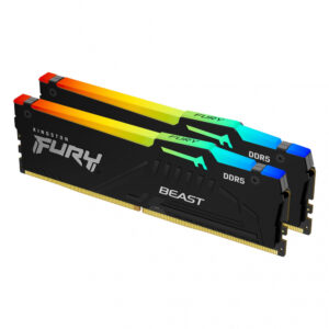 MEMORIA DIMM DDR5 KINGSTON KF556C40BBAK2-16 16GB KIT / 2X8GB / 5600MHZ / CL40 / FURY BEAST RGB XMP / KF556C40BBAK2-16