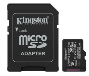 MEMORIA MICROSD SDXC KINGSTON 256GB SDCS3/256GB CANVAS SELECT PLUS / UHS-I / CLASE10 C/ADAPTADOR / SDCS3/256GB
