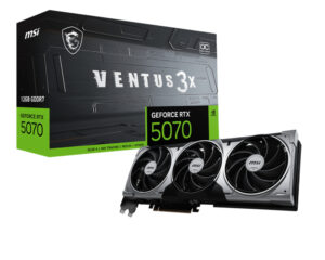 TARJETA DE VIDEO MSI RTX 5070 12G VENTUS 3X OC 12GB DDR7 / 2557 MHZ / 1*HDMI / 3*DP / 3 FAN / RTX 5070 12G VENTUS 3X OC
