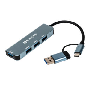 ADAPTADOR NACEB NA-0126 HUB / USB TIPO C CON ADAPTADOR USB A / 4 EN 1 / 4*USB 3.0 / NA-0126