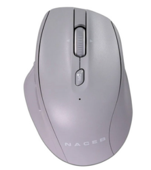 Mouse INALAMBRICO NACEB NA-0139G DUAL MODE / USB 2.4 / BLUETOOTH / 1600DPI / 5*BOTONES+RUEDA / GRIS / NA-0139G