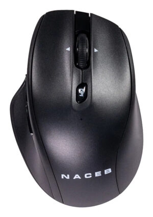 Mouse INALAMBRICO NACEB NA-0139N DUAL MODE / USB 2.4 / BLUETOOTH / 1600DPI / 5*BOTONES+RUEDA / NEGRO / NA-0139N