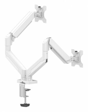 SOPORTE P/MONITOR NACEB NA-0215 2 MONITORES / ARTICULADO / 10"-32" / 10KG / VESA / BLANCO / NA-0215