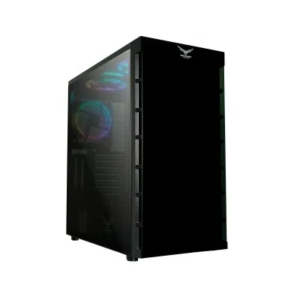 GABINETE NACEB NA-0609 ORION / FULL ATX / SIN FUENTE / 2*USB 2.0 / 1*USB 3.0 / 3*FAN / CRISTAL TEMP / NEGRO / NA-0609