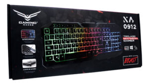 Teclado NACEB NA-0912 BEAST / GAMING / MULTIMEDIA / RETROILUMINADO / NEGRO / NA-0912