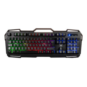 Teclado MECANICO NACEB NA-0967 MEMBRANA / MULTICOLOR / 105 TECLAS / METAL-PVC / USB A / NEGRO / NA-0967