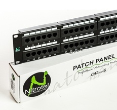PATCH PANEL NITROTEL 48 PUERTOS UTP CAT.5E 110 IDC T568A/B NTPP5E48U