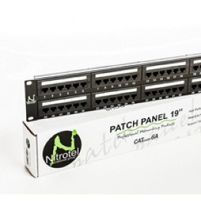PATCH PANEL NITROTEL 48 PUERTOS UTP CAT. 6 110 IDC T568A/B NTPPC648U