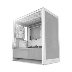 GABINETE NZXT CC-H31FW-01 H3 FLOW MID TOWER / MICRO ITX / MICRO ATX / 1 FAN / SIN FUENTE / BLANCO / CC-H31FW-01