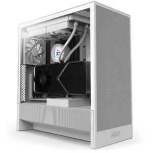 GABINETE NZXT CC-H52FW-01 H5 FLOW / COMPACT MID-TOWER ATX CASE 1 FAN / SIN FUENTE / BLANCO / CC-H52FW-01