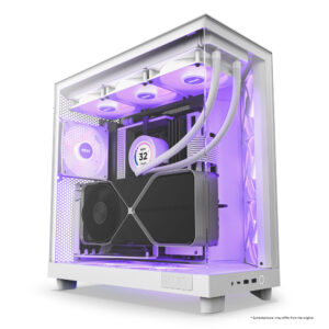 GABINETE NZXT CC-H61FW-R1 H6 FLOW RGB EDITION COMPACT DUAL-CHAMBER CASE / ATX / BLANCO / CC-H61FW-R1