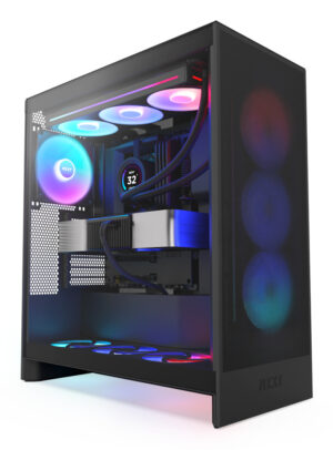 GABINETE NZXT CM-H72FB-R1 H7 FLOW RGB / ATX / SIN FUENTE / CRISTAL TEMP / F360 RGB CORE / NEGRO / CM-H72FB-R1