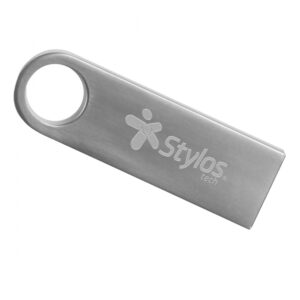 MEMORIA USB STYLOS STMUSB1B 8GB / ST100 / USB 2.0 / METAL PLATA / STMUSB1B