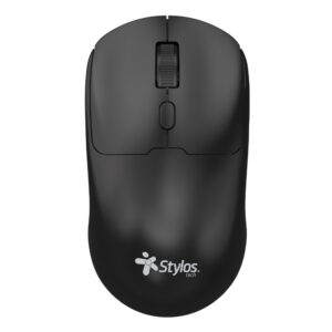 Mouse INALAMBRICO STYLOS STPMOI7B USB NANO / RECARGABLE / 4 BOTONES / NEGRO / STPMOI7B