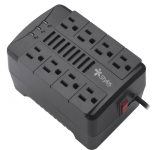 REGULADOR DE VOLTAJE STYLOS STRE480B RE480 / 1000VA/480W / 8 CONTACTOS / NEGRO / STRE480B